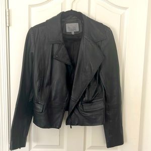 Black leather jacket